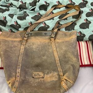 Patricia Nash Distressed Tan Leather Tote